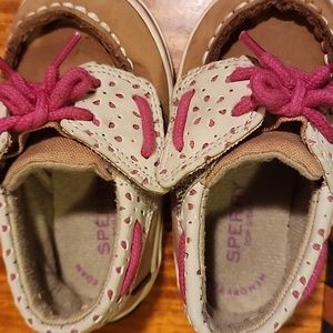 Little girls infant Sperry top siders sz 4M